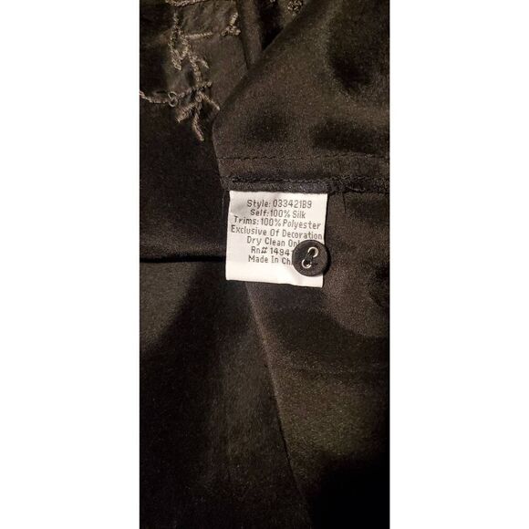 Johnny Was Calme by Yogi Embroidered Silk Mini Dress — Black, NWT, Boho Chic - Picture 13 of 13